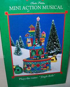 1996 ENESCO MINI ACTION MUSICAL FAME BOX TRAIN TINY TOYLAND CHRISTMAS 