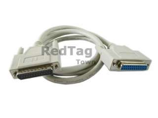 25 Pin DB25 Parallel Male to Female M/F Printer Cable  