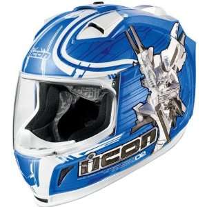 Icon Sha_Do Mens Domain 2 Street Racing Motorcycle Helmet   Blue / 2X 