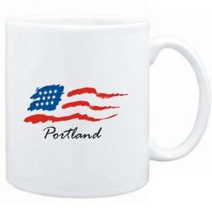  Mug White  Portland   US Flag  Usa Cities Sports 