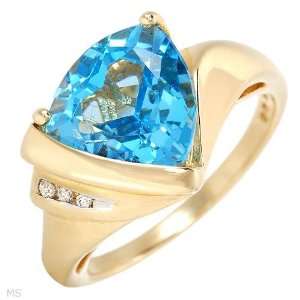   And Topaz Well Made In 14K Yellow Gold. Total Item Weight 5.5G Size 7
