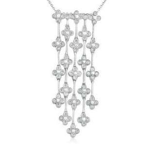  18k WHITE GOLD WOMENS PENDANT LP 2041 DIAMOND 1.39CT TW Jewelry