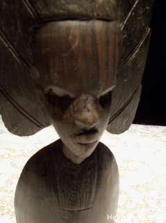 Mid Century Modern African Tribal Bust Teak Sculpture  