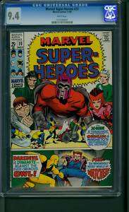Marvel Super Heroes #23 (1969) CGC Graded 9.4 X Men  