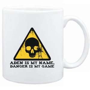 Mug White  Aden is my name, danger is my game  Male Names  
