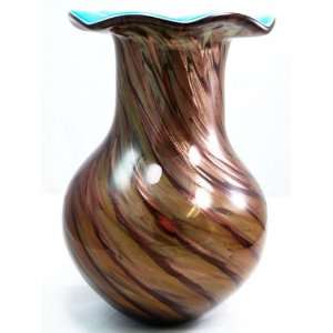  Murano Design Mouth Blown Sandstorm Glass Vase ( Huge Size 