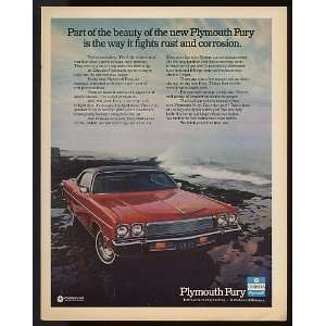  1973 Red Plymouth Fury Print Ad (8021)