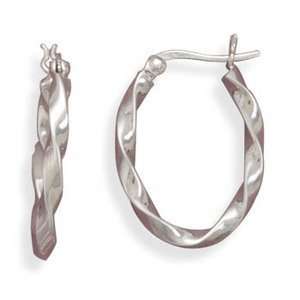  Oval Twist Hoop Earrings Jewelry