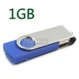 New 1GB 1 GB USB Flash Drive Thumb Swivel Design Blue  