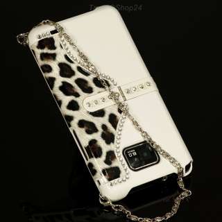 Mit dieser edlen Glamour Leopard Strass Tasche wird Ihr Samsung
