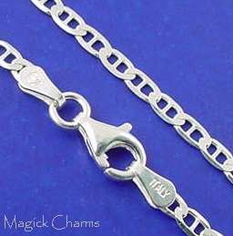 Sterling Silver FLAT MARINA CHAIN Necklace 20 Lobster Clasp  