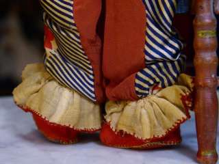 Rare 12Antique Stockinette Cloth Circus Cloth Clown Doll Silk/Felt 