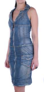 Diesel Damen Jeanskleid Minikleid Blau Used Lezola Gr. XS; L #1  
