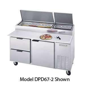 Beverage Air DPD67 4 67 4 Drawer Refrigerated Pizza Prep Table  (9 