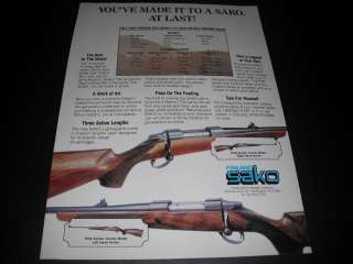 Sako Rifle Series   Hunter Models 1986 Print Ad  