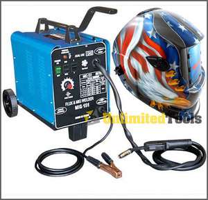 MIG151 DUAL MIG Welder & Eagle Auto Dark Welding Helmet  