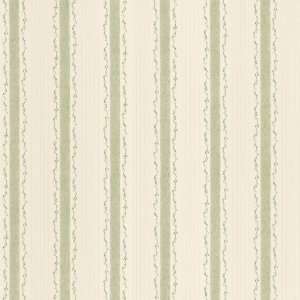    Waverly 5505812, Country Stripe Wallpaper, Green