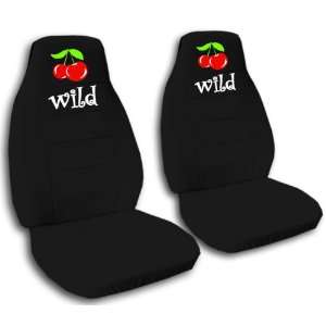 black Wild Cherry car seat covers for a 2008 Chevy Cobalt. Airbag 