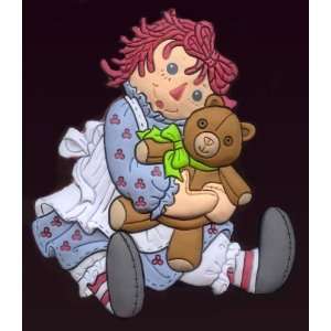  Raggedy Ann with Teddy Bear Flat Back Magnet Toys & Games