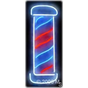 Neon Sign   Barber Pole   Large 13 x Grocery & Gourmet Food