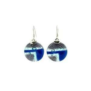   Fused Glass Earrings with Sterling Silver Gifts With Humanity