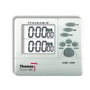 Thomas 5127 ABS Plastic Traceable Double Display Timer, 2.5 Width x 3 
