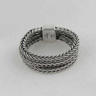 New Braided Oxidised Sterling Silver Three Band Ring 925 size 5,5.25,5 