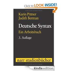 Deutsche Syntax (German Edition) Karin Pittner, Judith Berman  