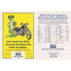  2004 Geico Cycle Gard Insurance Gecko Motorcycle 2 Page 