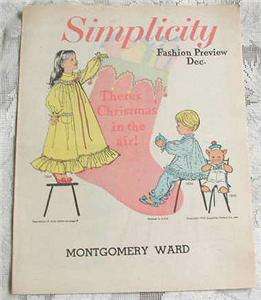 1956 Simplicity Fashion Preview Pattern Book Dec.  