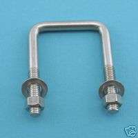 SQUARE U BOLT 304 STAINLESS STEEL 3/8 X 6 X 5  