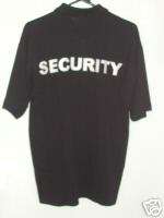 Black Security Polo T Shirt (with Security on back)  