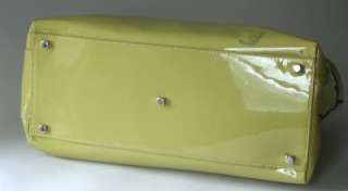 Salvatore Ferragamo HTF Lime Pea Green Patent Leather Bag Handbag 