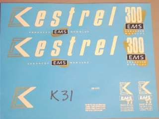 Decals Kestrel 300 EMS Ti off white/gold italic #K31  