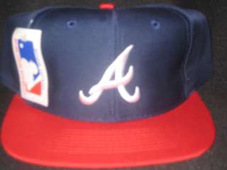 VTG Atlanta Braves TEI Nice 90s Snapback Hat Cap Brian Mccan Greg 