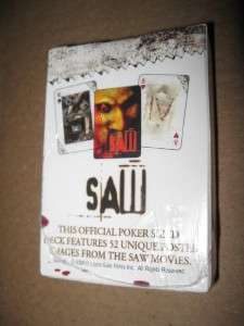 NEW SEALED SAW MOVIE DECK OF PLAYING CARDS OFFICAL POKER REGULATION 