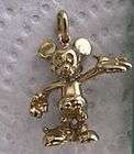 DISNEY 3D MICKEY MOUSE STANDING HOLLOW 14K GOLD PENDANT