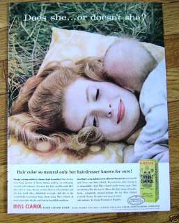 1960 Miss Clairol Hair Color Ad Does She or Doesnt She  