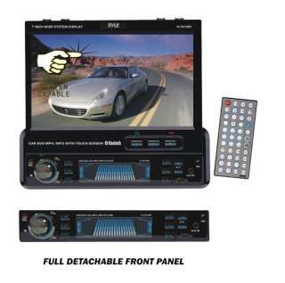 Pyle PLTS79BT Car 1 Din In Dash 7 Bluetooth Touch Screen DVD CD  