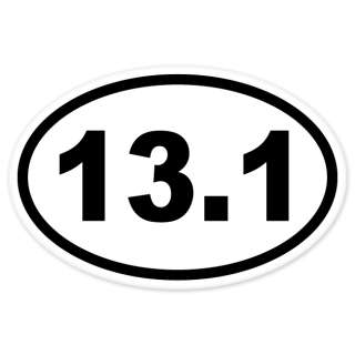 13.1 Mile Half Marathon car bumper sticker decal 5 x 3  