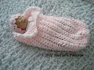 BABY COCOON PAPOOSE CROCHET PATTERN REBORN PATTERN #183  