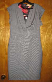   DogTooth Gray Suit Dress TB 4/US 10/UK 14/EUR 40 TB NWT Wool  