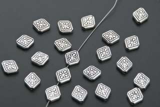60 Tibetan Silver Flower Diamond Spacer Beads B208  