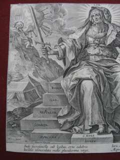 Kupferstich von H. Wierix Das silberne Zeitalter, 1580  