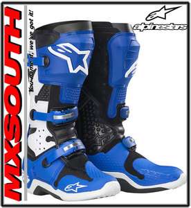 Alpinestars Tech 10 Blue Boots Motocross Size US 12  