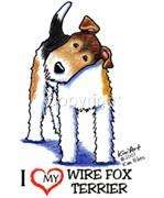 Wire Fox Terrier Dog Tshirts Nightshirts 7467 Kiniart  
