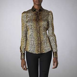 Leopard print satin blouse   D&G   Shirts & blouses   Womenswear 