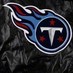 Tennessee Titans Faux Leather Full Zip Varsity Jacket 