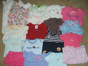 HUGE 75 PIECE BABY GIRL LOT 3 6 MONTHS PLUS 73 DIAPERS  