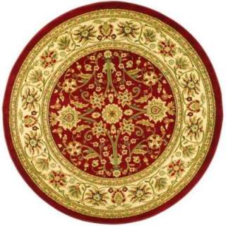 Lyndhurst Red and Ivory 5 Ft. 3 In. x 5 Ft. 3 In. Round Area Rug